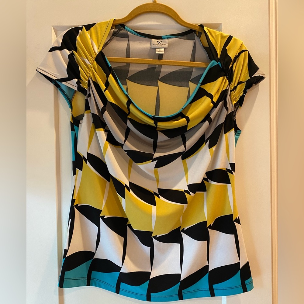Worthington stretch, Size MED, Ladies Casual Top Multi-colored